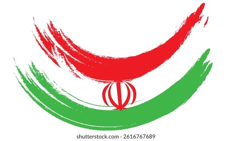 Iran Country Map And Flag Vector Design