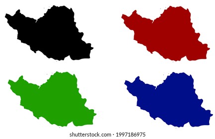 iran country map silhouette in middle east