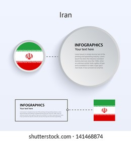 Iran Country Set of Banners on gray background for Infographic and Presentation. Vector illustration.