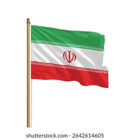 iran bayrağı. dalgalanan iran bayrağı. vector iran flag waving in the sky