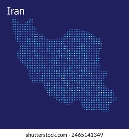 iran dotted map blue bg