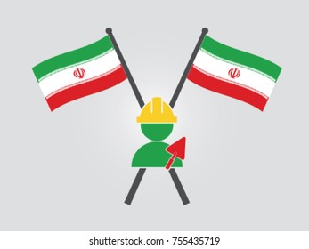 Iran Emblem Construction Worker