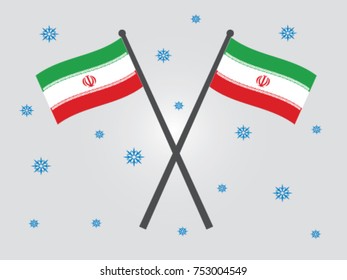 Iran Emblem Snow Winter