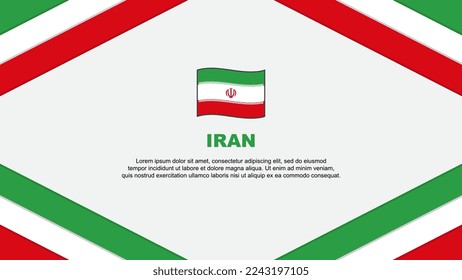 Iran Flag Abstract Background Design Template. Iran Independence Day Banner Cartoon Vector Illustration. Iran Template