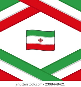 Iran Flag Abstract Background Design Template. Iran Independence Day Banner Social Media Post. Iran Template