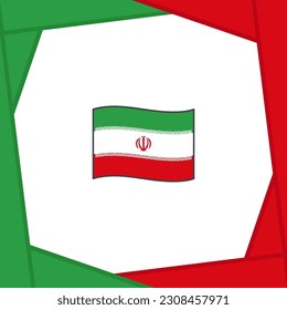 Iran Flag Abstract Background Design Template. Iran Independence Day Banner Social Media Post. Iran Banner