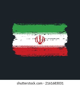 Iran Flag Brush. National Flag