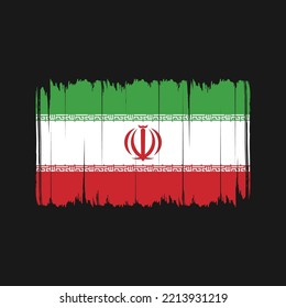 Iran Flag Brush. National Flag