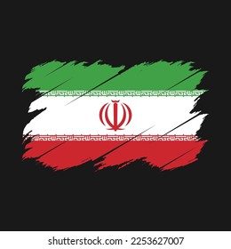 Ilustración del vector de pincel de bandera de Irán