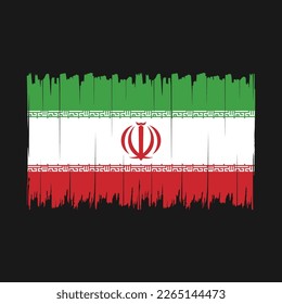 Iran Flag Brush Vector Illustration