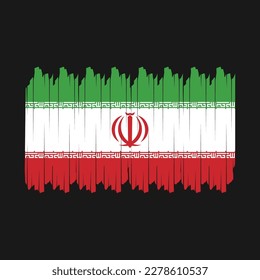Ilustración del vector de pincel de bandera de Irán