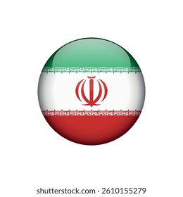 Iran Flag Circle Vector Template