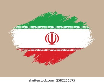 iran flag grunge vector design