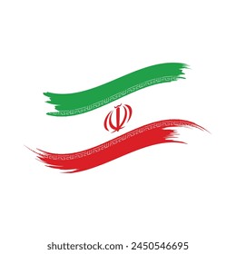 Iran flag High Quality vector illustration