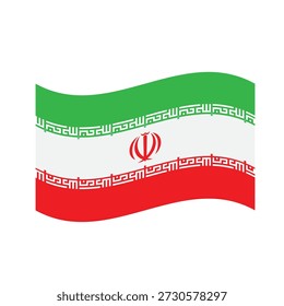 Plantilla de diseño de elemento de Vector de icono de bandera de Irán