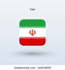 Iran flag icon. Vector illustration.