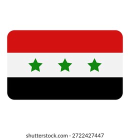 Bandera de Irán ilustrada en Vector sobre un fondo blanco
