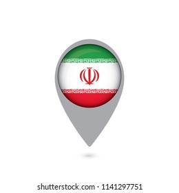 Iran Flag isolated on white background