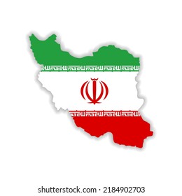 Iran Flag Map Vector Illustration