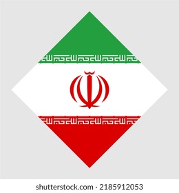 Iranische Flagge, offizielle Farben. Vektorgrafik.