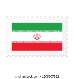 Iran flag on white background vector image