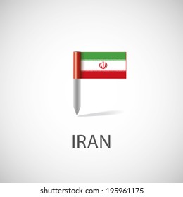 Iran flag pin