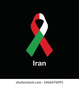  Iran Flagge Ribbon Design Vektorgrafik