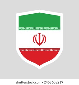 Bandera de Irán en forma de escudo