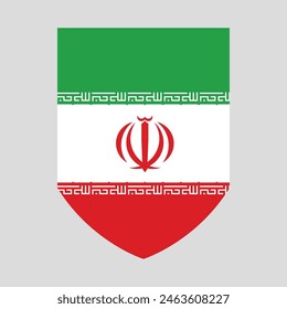 Iran Flag in Shield Shape Frame