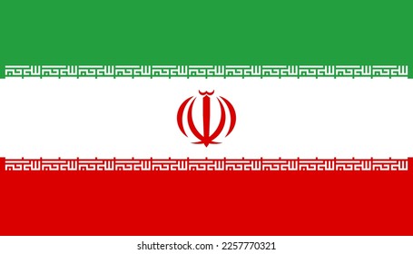 Iran flag simple illustration for independence day or election