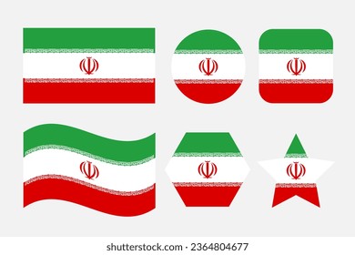 Iran flag simple illustration for independence day or election