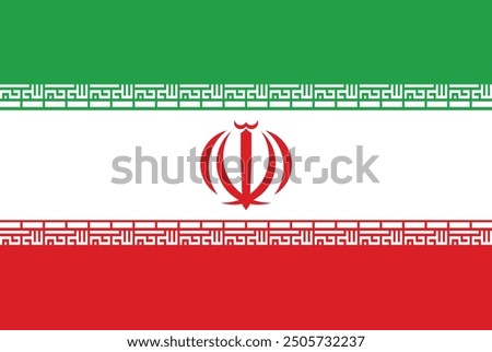 Iran flag vector design and illustration , National flag of Iran , Digital vector design