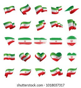 Iran flag, vector illustration