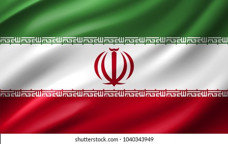 Iran Flag In Vector Illustration