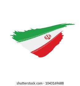 Iran flag, vector illustration