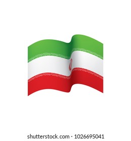 Iran flag, vector illustration on a white background