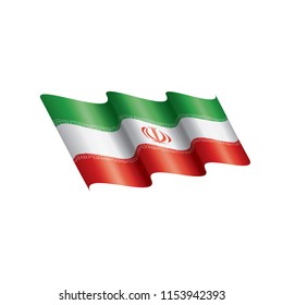 Iran flag, vector illustration on a white background