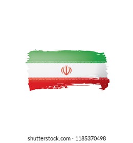 Iran flag, vector illustration on a white background.