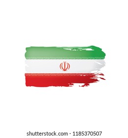 Iran flag, vector illustration on a white background.