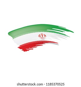 Iran flag, vector illustration on a white background.