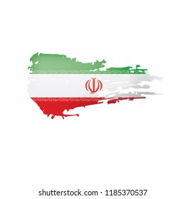 Iran flag, vector illustration on a white background.