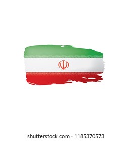 Iran flag, vector illustration on a white background.