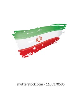 Iran flag, vector illustration on a white background.