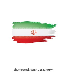 Iran flag, vector illustration on a white background.