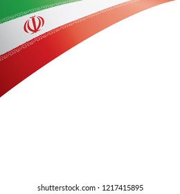 Iran flag, vector illustration on a white background