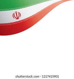 Iran flag, vector illustration on a white background