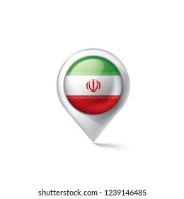 Iran flag, vector illustration on a white background