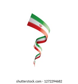 Iran flag, vector illustration on a white background