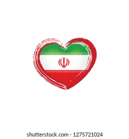 Iran flag, vector illustration on a white background
