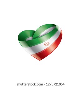 Iran flag, vector illustration on a white background